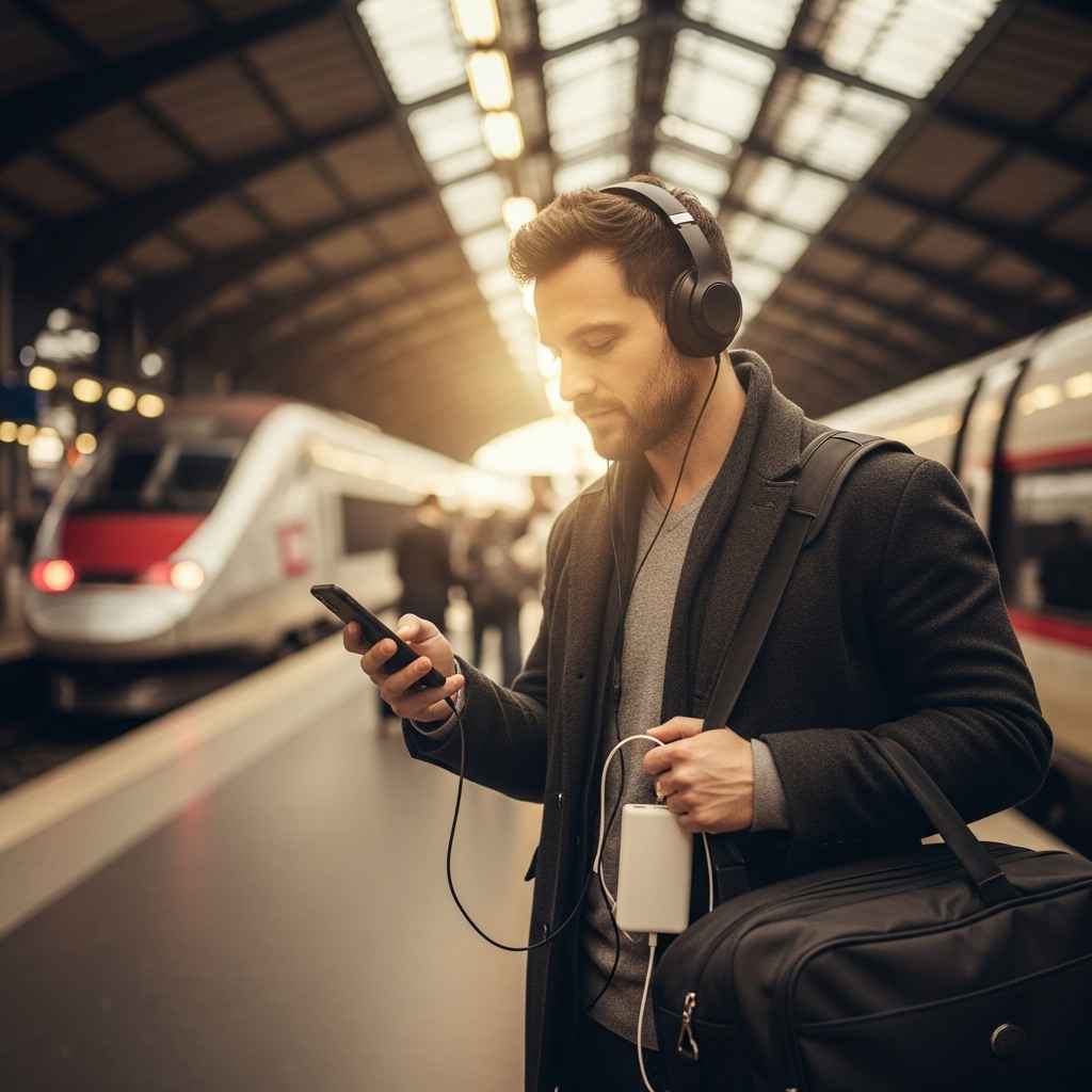 Voyageur équipé de gadgets pratiques – idée de cadeau technologie homme Voyageur équipé de gadgets pratiques – idée de cadeau technologie homme